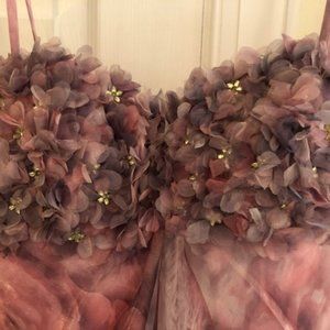 NEW Dave & Johnny pink/grey maxi gown